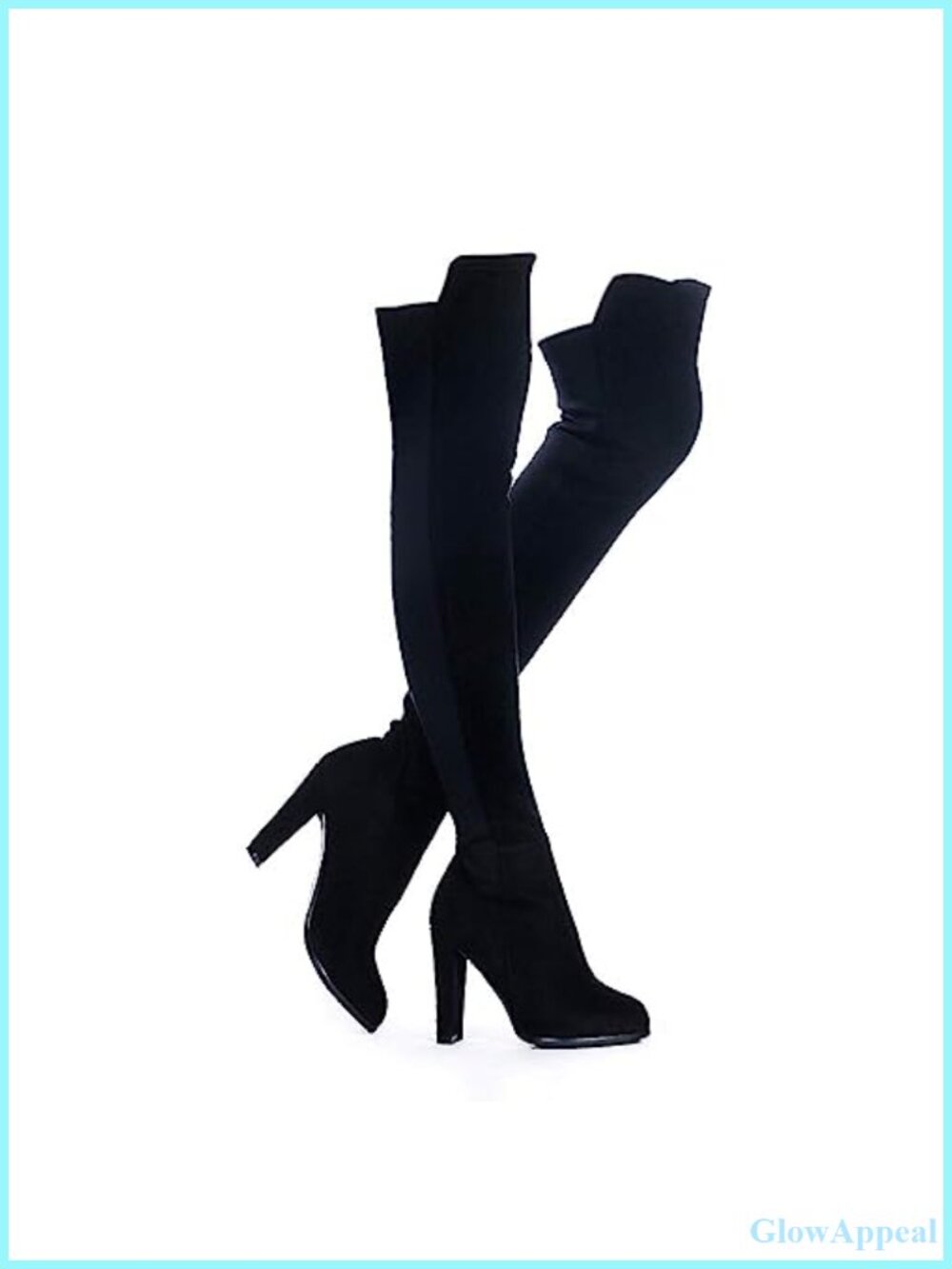 Faux Suede Chunky Heel Over the Knee Thigh High Boots